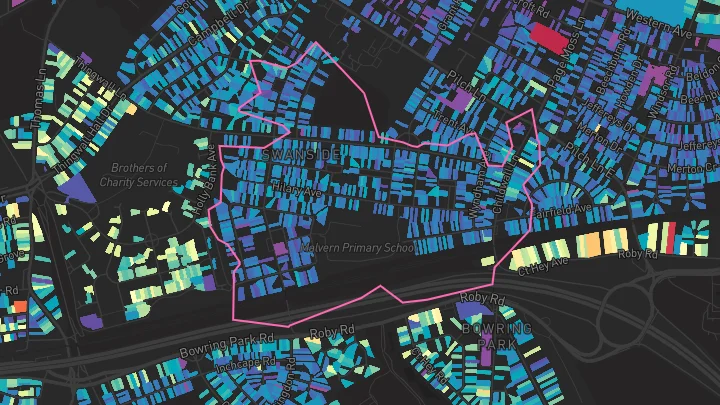 House price heatmap showing property values across Liverpool
