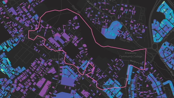 House price heatmap showing property values across Liverpool