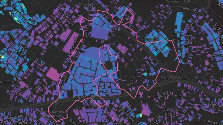 House price heatmap showing property values across Liverpool