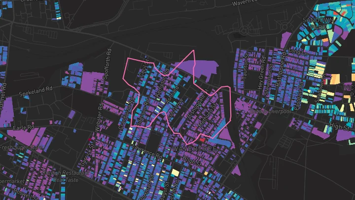 House price heatmap showing property values across Liverpool
