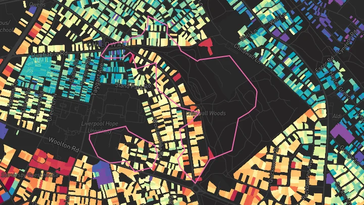 House price heatmap showing property values across Liverpool