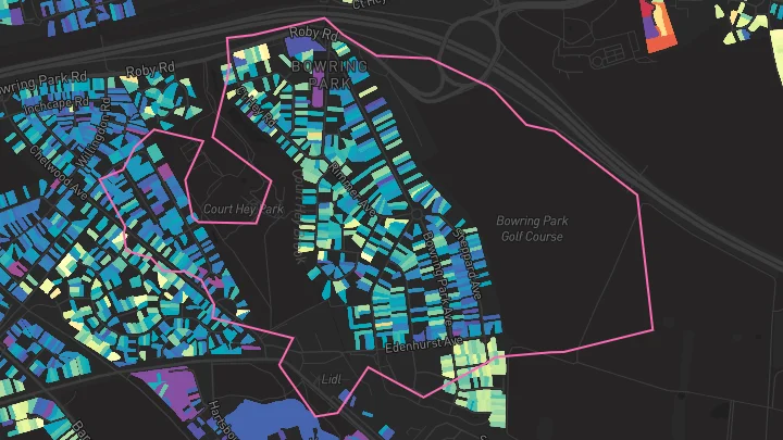 House price heatmap showing property values across Liverpool