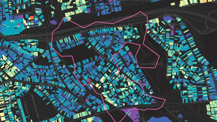 House price heatmap showing property values across Liverpool