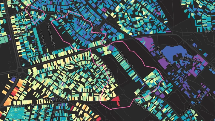 House price heatmap showing property values across Liverpool