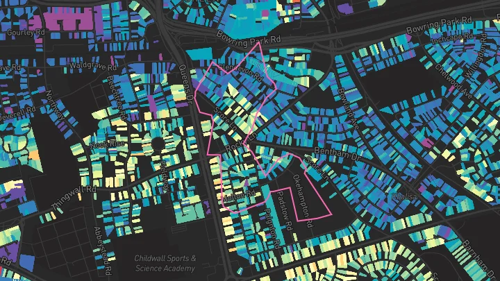 House price heatmap showing property values across Liverpool