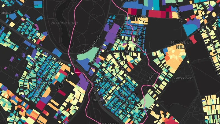 House price heatmap showing property values across Liverpool
