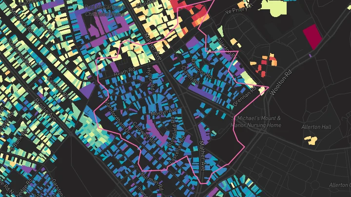 House price heatmap showing property values across Liverpool