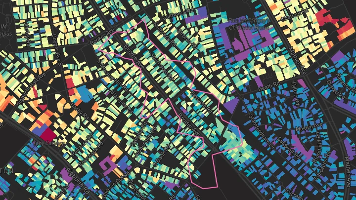 House price heatmap showing property values across Liverpool