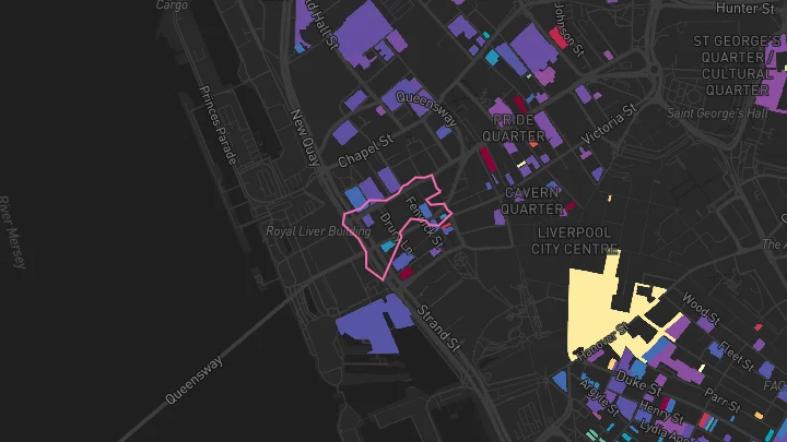 House price heatmap showing property values across Liverpool