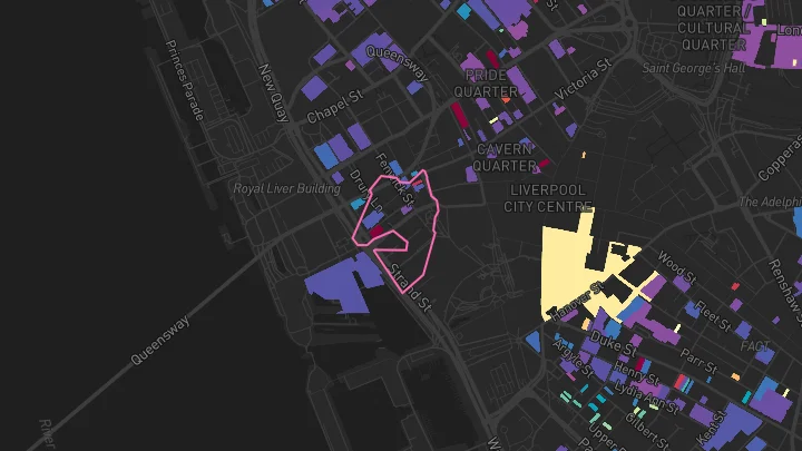House price heatmap showing property values across Liverpool