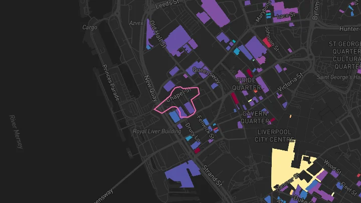 House price heatmap showing property values across Liverpool