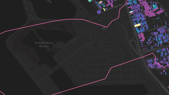 House price heatmap showing property values across Seaforth