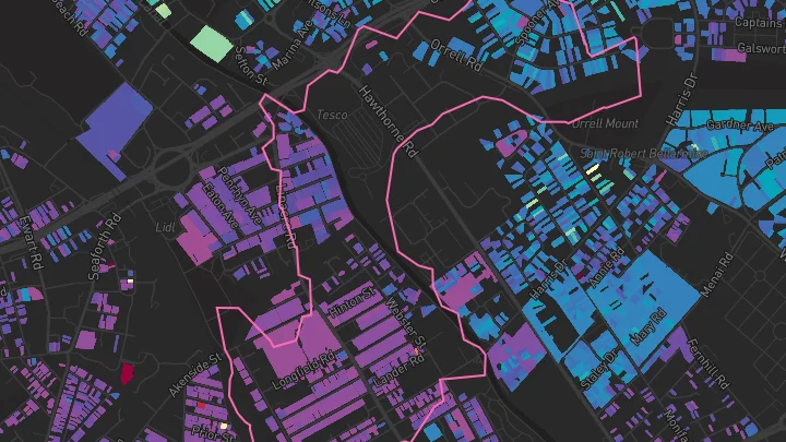 House price heatmap showing property values across Liverpool
