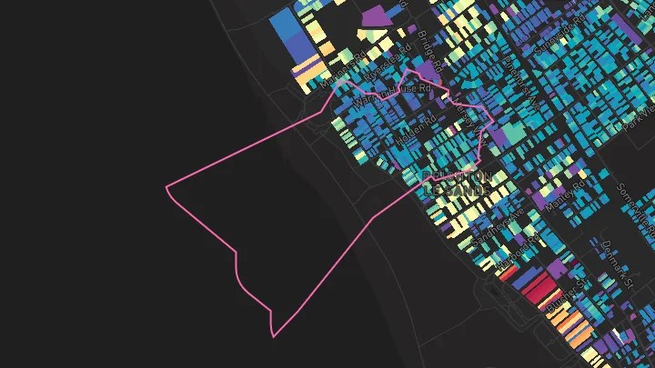 House price heatmap showing property values across Brighton Le Sands