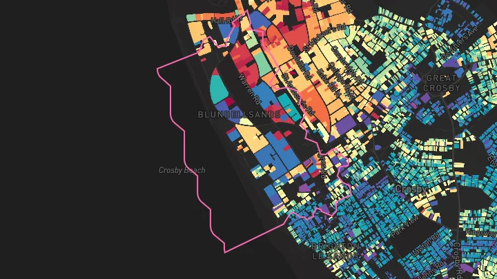 House price heatmap showing property values across Liverpool