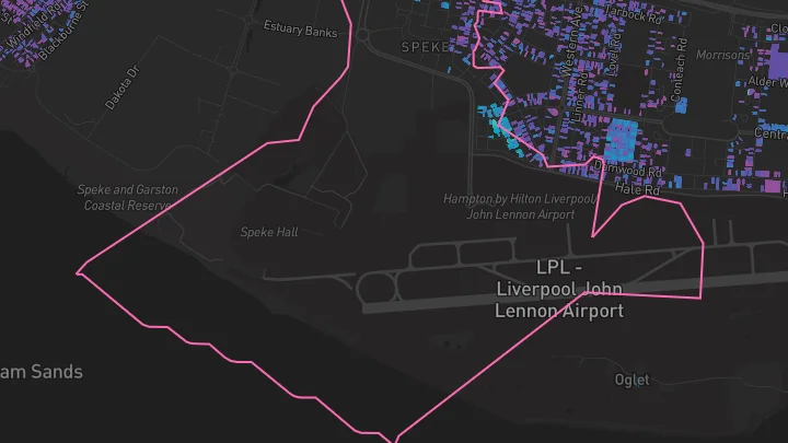House price heatmap showing property values across Liverpool