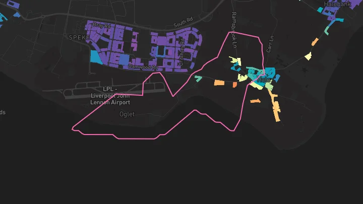 House price heatmap showing property values across Hale Village