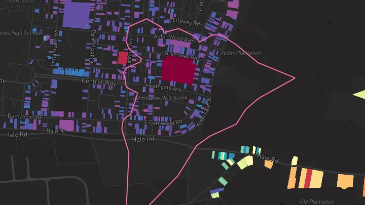 House price heatmap showing property values across Liverpool