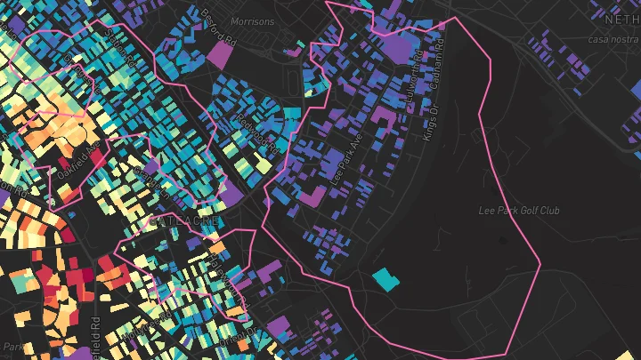 House price heatmap showing property values across Liverpool