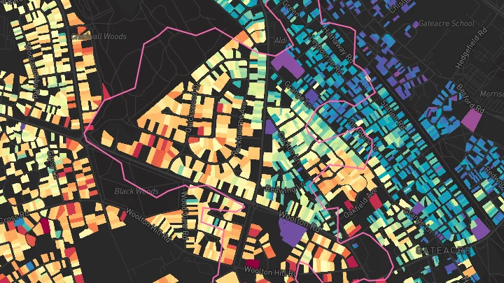 House price heatmap showing property values across Liverpool
