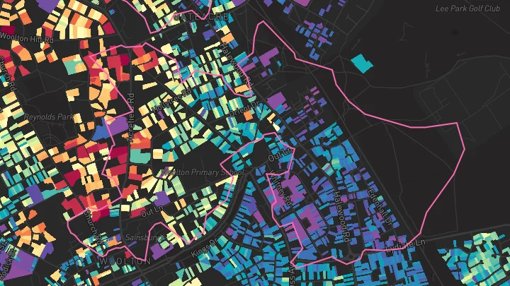 House price heatmap showing property values across Liverpool