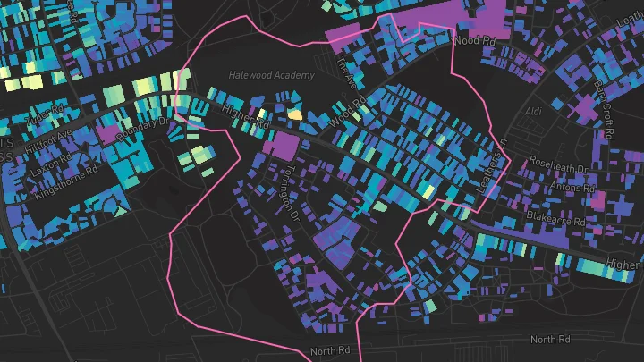 House price heatmap showing property values across Liverpool