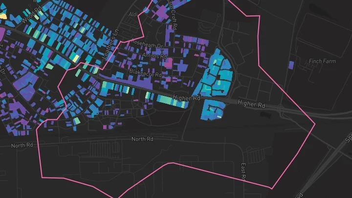 House price heatmap showing property values across Liverpool