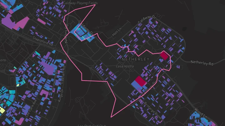 House price heatmap showing property values across Liverpool