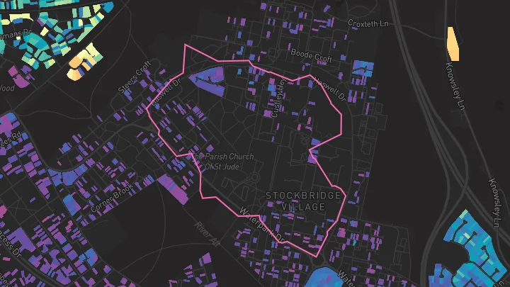 House price heatmap showing property values across Liverpool