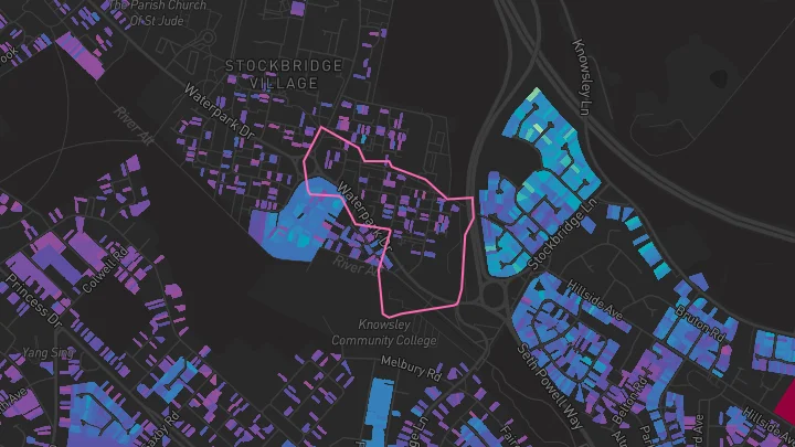 House price heatmap showing property values across Liverpool