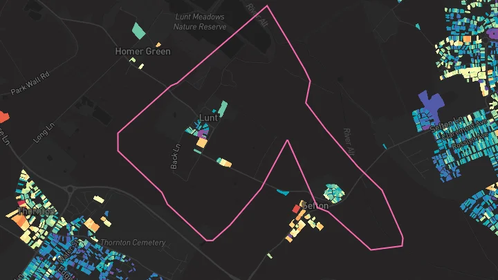 House price heatmap showing property values across Liverpool