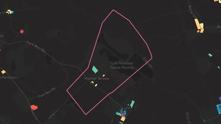 House price heatmap showing property values across Thornton