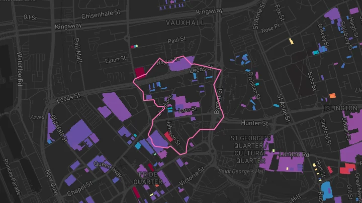 House price heatmap showing property values across Liverpool