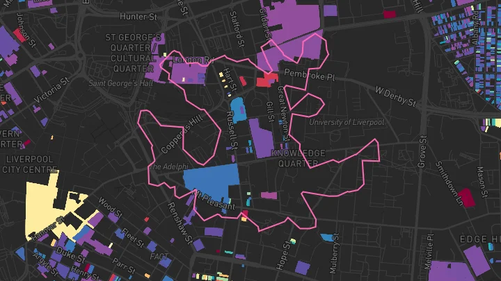 House price heatmap showing property values across Liverpool