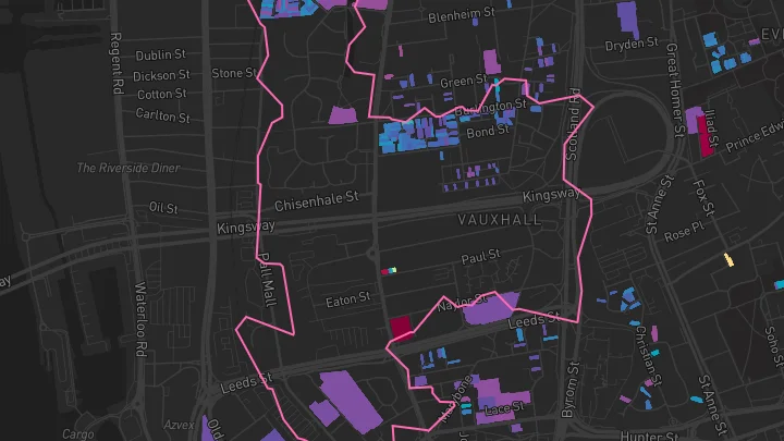 House price heatmap showing property values across Liverpool