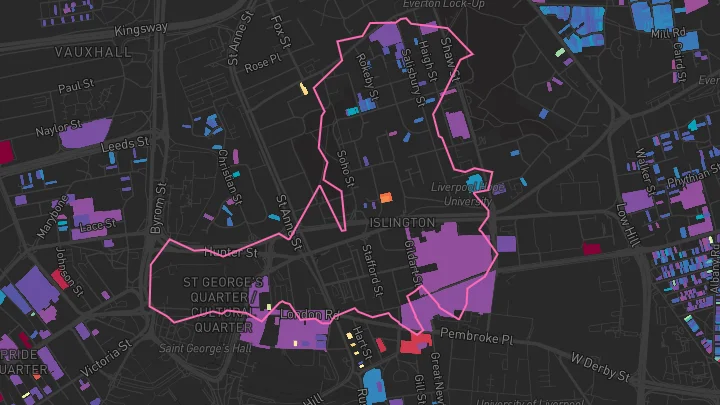 House price heatmap showing property values across Liverpool