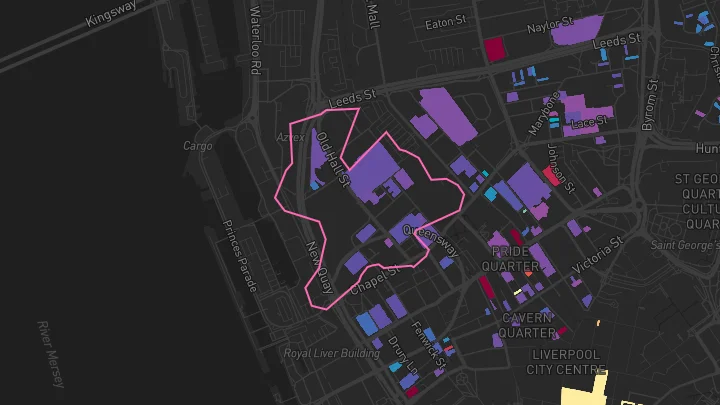 House price heatmap showing property values across Liverpool