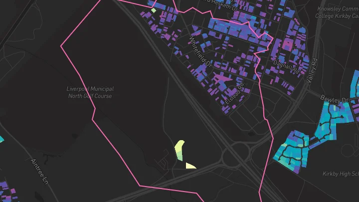 House price heatmap showing property values across Liverpool