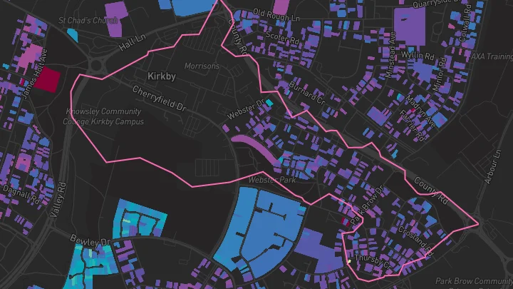 House price heatmap showing property values across Liverpool