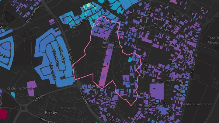 House price heatmap showing property values across Liverpool