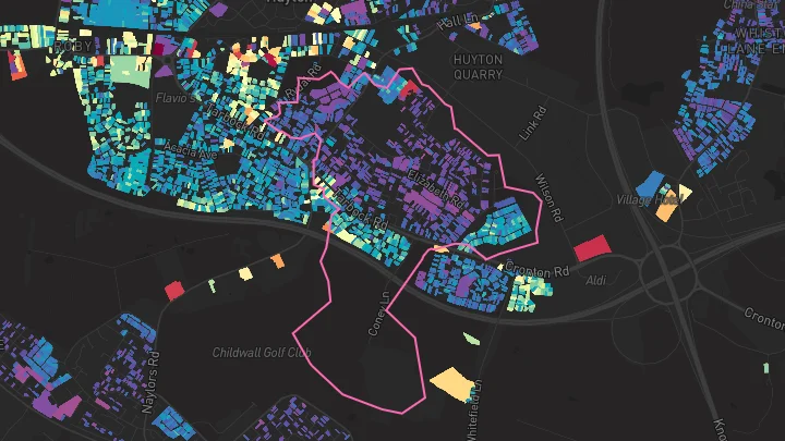 House price heatmap showing property values across Liverpool
