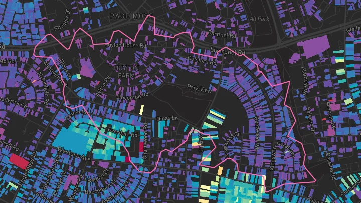 House price heatmap showing property values across Liverpool