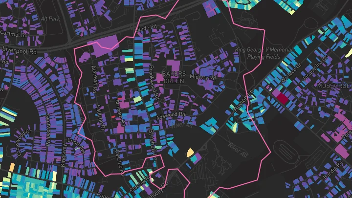 House price heatmap showing property values across Liverpool