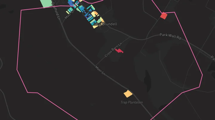 House price heatmap showing property values across Ince Blundell