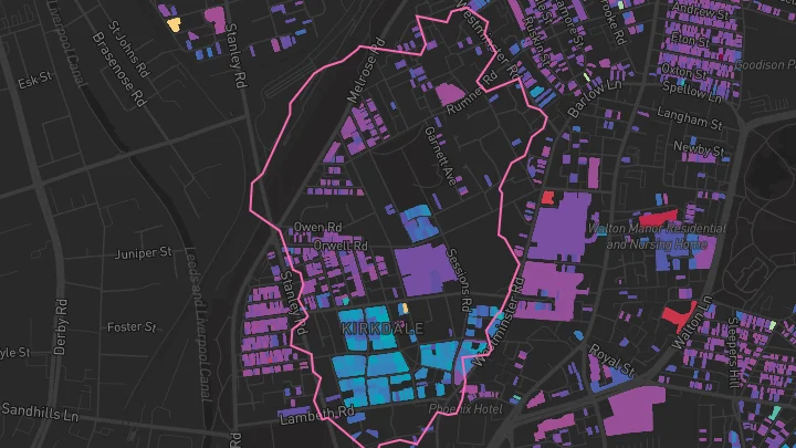 House price heatmap showing property values across Liverpool