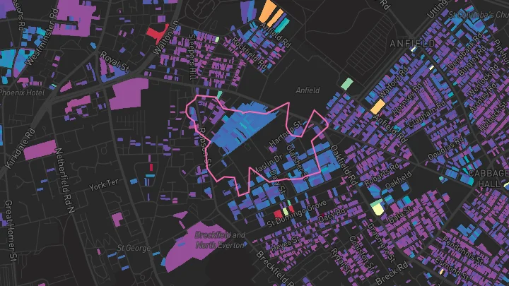 House price heatmap showing property values across Liverpool