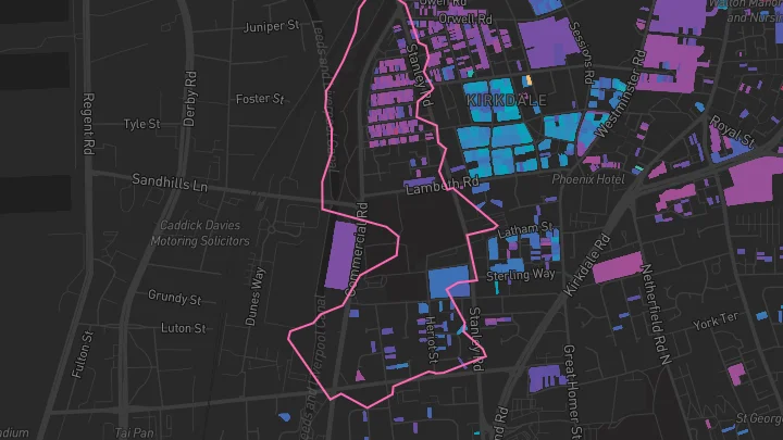 House price heatmap showing property values across Liverpool