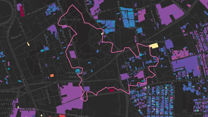 House price heatmap showing property values across Liverpool