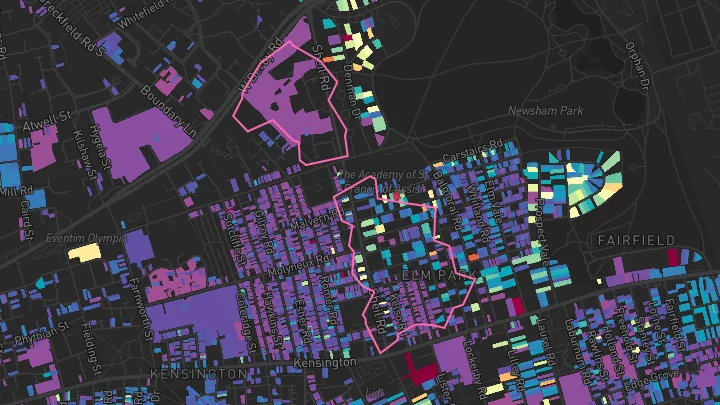 House price heatmap showing property values across Liverpool