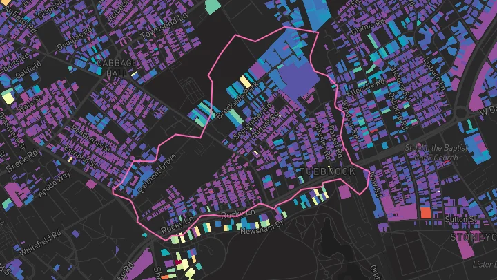 House price heatmap showing property values across Liverpool